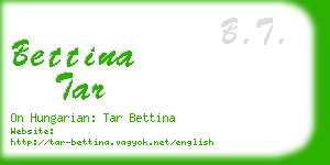 bettina tar business card